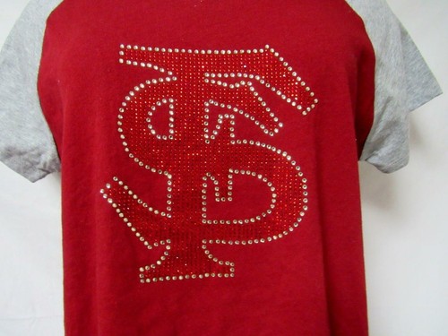Florida State Seminoles Women's Size Medium Rhinestone Accent T-Shirt A1 3430 - Picture 2 of 3