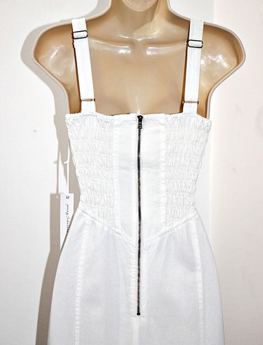 YFB Young Fabulous & Broke Dolly Corset Top Style Denim Dress in White sz S - Picture 10 of 18