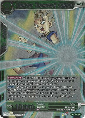 Saiyan Teamwork Cabba - P-041 PR - Foil Promo Card - Dragon Ball Super Card GB31