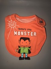 Carter  s  Daddy  s Little Monster  Frankenstein Cloth Baby Halloween Costume Bib