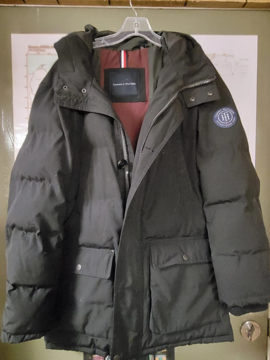 Giotto Dibondon Alle sammen Understrege Tommy Hilfiger Hooded Parka Jacket mens Medium | eBay