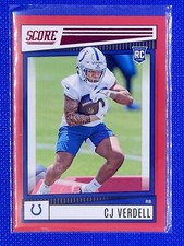 CJ Verdell 2022 Panini Score Football Rookie Red #392 Colts