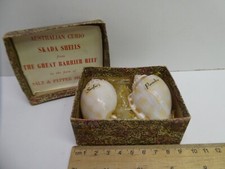 VINTAGE SALT & PEPPER SHAKERS SURFERS PARADISE GREAT BARRIER REEF SKADA SHELLS