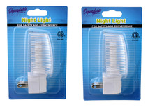 2 Pack Plug in LED Night Light with Switch Manual On/Off Traditional Design New