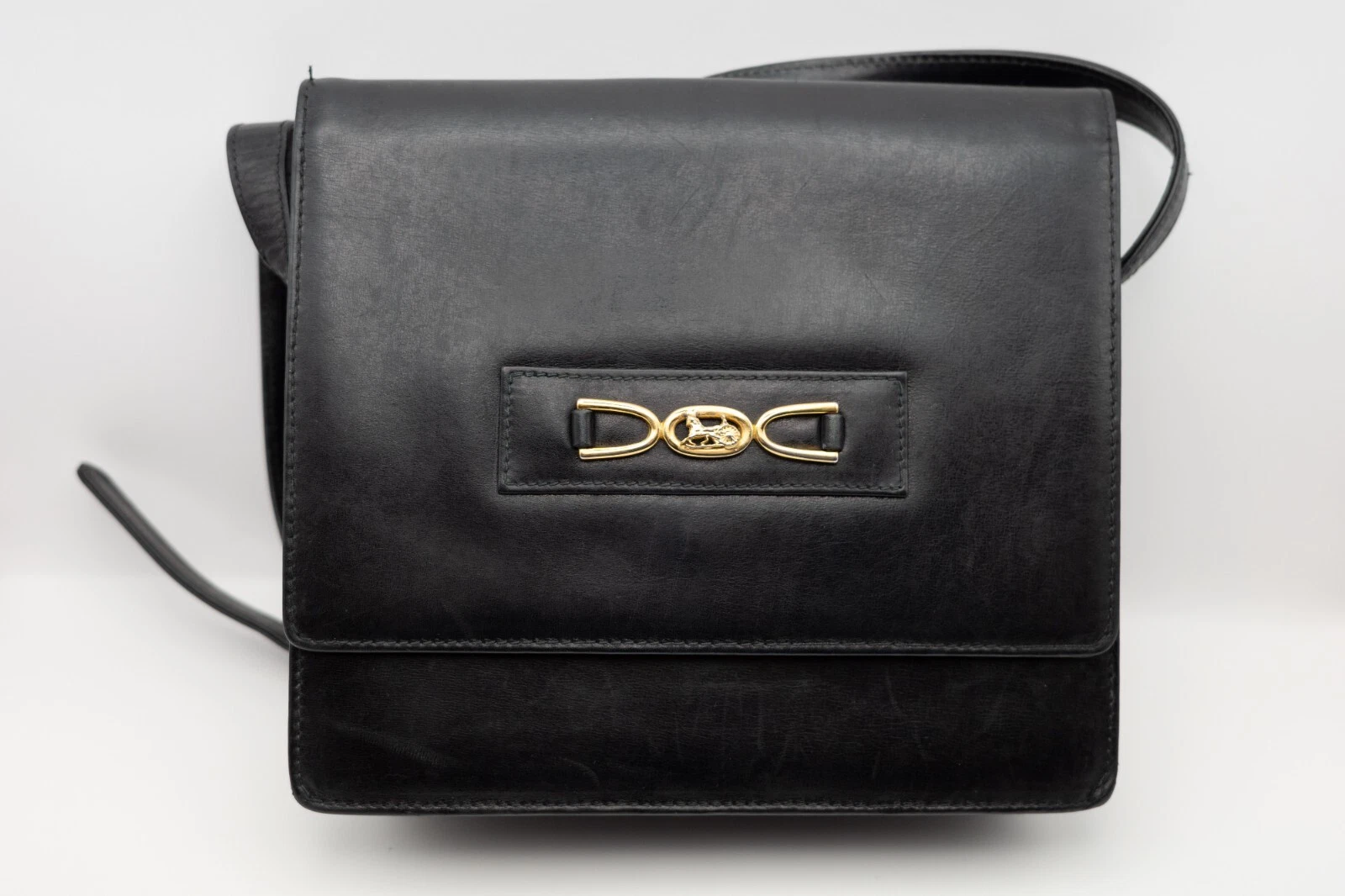 Borsa a tracolla vintage CELINE in pelle nera originale dal Giappone