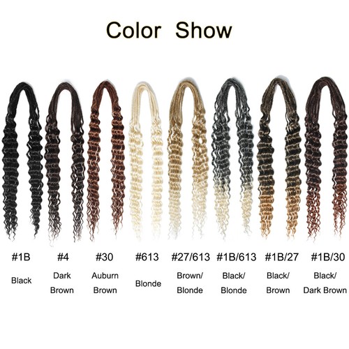 24" Soft Double Ended Dreadlocks Boho Curly Locs Synthetic DE Dreads Extensions - Picture 2 of 36