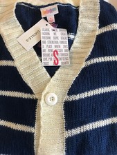 Lularoe Lucille Cable Sweater Small Blue Cream Off White New NWT Cardigan   NWT