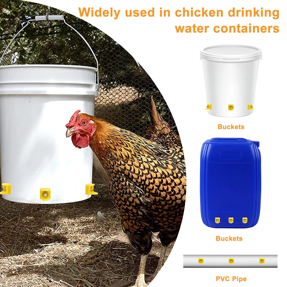 15 автоматических сосков для курицы с сверлом для полива птицы поилка для кур - Изображение 4 из 4