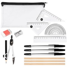 Kunoli Clear Pencil Case for Exams, Maths Sets for Secondary School Exam