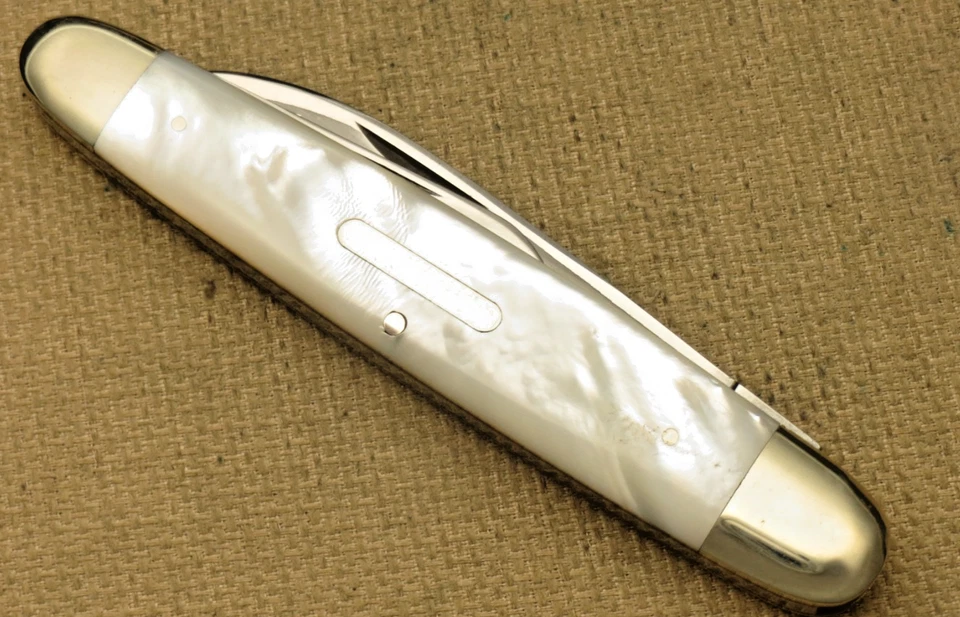 MILLER BROS USA - 1990’s Era Solingen - Jumbo Anglo Saxon Whittler Knife Pearl - Image 4 of 4