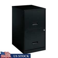 2 Drawer Metal File Cabinet Vertical Lockable Office Storage Organizer New
