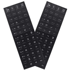 Universal Keyboard Stickers 2 Pack English Replacement Laptop Desktop Black Whit