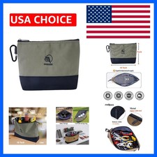 Tool Pouch Zipper Small Tool Bag Pouches Organizer Bag with Metal Carabiner, ...