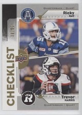 2018 Upper Deck CFL Checklist Gold 38/50 Ricky Ray Trevor Harris CL #100 i9i