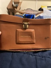 Vintage Leather Carrying Case Bag For Polaroid Brown Case Only