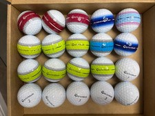 Taylormade Tour Response Stripe And White Golf Balls - 20 Pack Pearl/Grade A