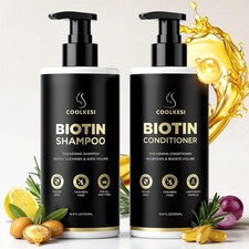 Tripeptide-Infused Biotin Hair Growth Shampoo and Conditioner Set, Onion Anti-Lo