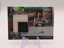 2024-25 Panini Totally Certified Freshman Fabric AJ Johnson RPA /25 SSP