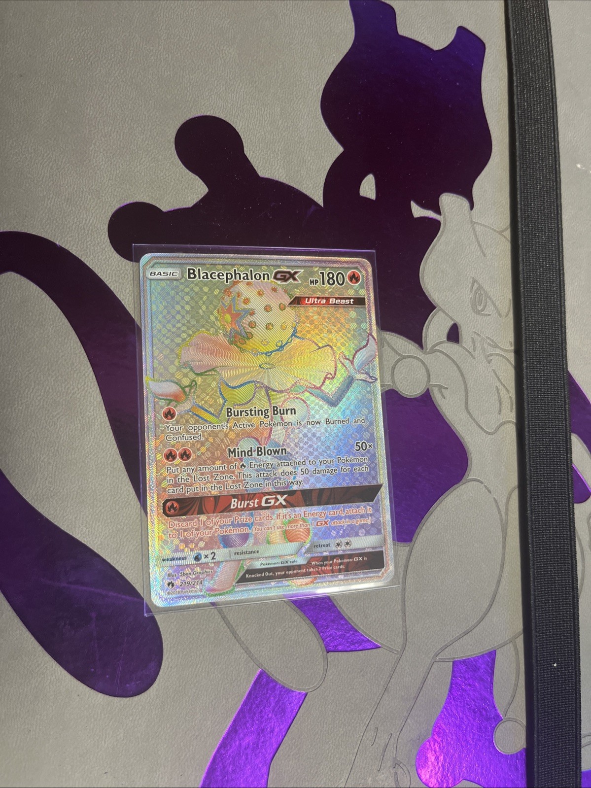 Blacephalon GX 219/214 Sm-Lost Thunder Holo Card Pokemon