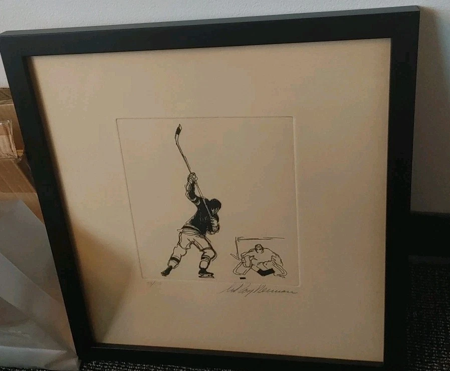 LeRoy Neiman "Original Etching Hockey Suite" Hand Signed Numbered 1972 Framed - Image 4 of 4