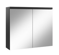 Badplaats Spiegelschrank Toledo 80 X 60 Cm Schwarz Matt - Badezimmerschrank Mit