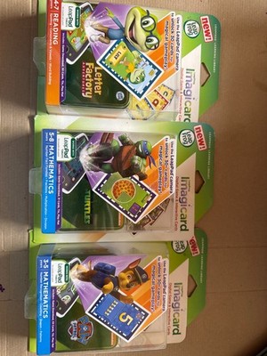 Lot of New LeapFrog LeapPad Imagicard Letter Factory TMNT Paw Patrol Game & Card