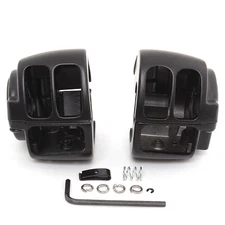 2x Motorbike Handlebar Hand Control Switch Housing Cover For Harley Dyna Softail