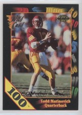 1991 Wild Card Draft 100 Stripe Todd Marinovich #35 Rookie RC 0h1. rookie card picture