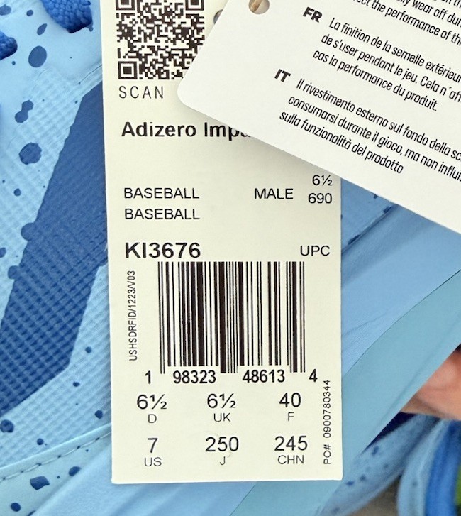 Adidas Adizero Impact BSB Perfect Game Ki3676 Size 7 | eBay
