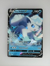 pokemon tcg silver tempest 033 195 alolan vulpix v card Amazon.com: Alolan Vulpix V 033/195- Silver Tempest - Pokemon Ultra Rare  Card main image 1