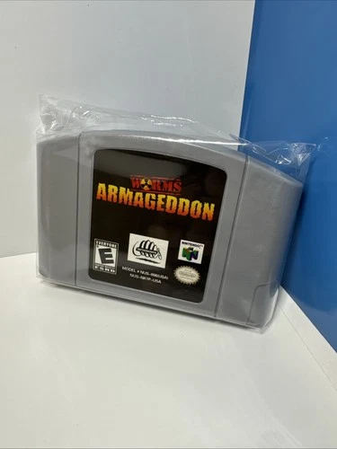 Worms Armageddon Video Game Cartridge US Version Nintendo 64 N64 Game Console