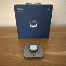 Oura Ring Gen 4 Activity Tracker, Ceramic, Mi...