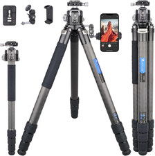 40Mm Lightweight Compact Carbon Fiber Tripod with 52Mm Low Profile Ball Head Kit