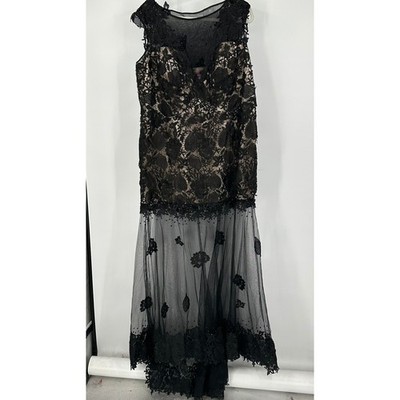 Partytime Womens Cottage Noir Vintage Lace Dress Size 24 Gothic Romantic Sheer