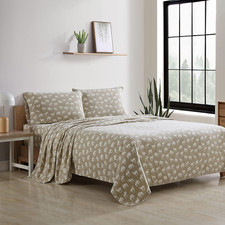 Eddie Bauer - King Sheets, Cotton Flannel King, Buckhead Ridge Khaki/Beige