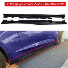 Zl1 Style Side Skirts Rocker Panels Extension For Chevy Camaro Rs Ss 2016-2020