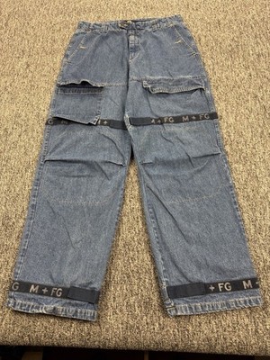 Vtg Marithe François Girbaud Jeans Men 36x33 Baggy Shuttle Tape Cargo Stacked