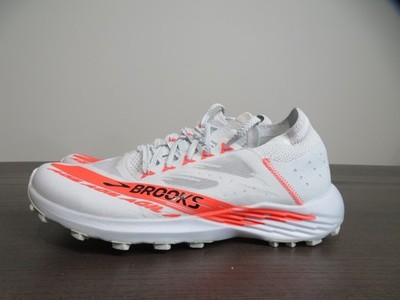 Brooks Catamount Agil Shoes Mens Size 7 White Orange Trail Running 1000451D488
