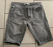 Talia 34 Top Man Szary Skinny Dżinsowe Szorty Szorty Ćwieki Mucha 5 kieszeni L 22 cale