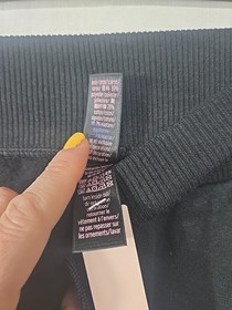 NWT Victoria's Secret Heavenly Black Lounge Pants Women&rsquo;s Small Rhinestone Raw