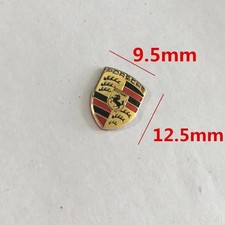 Écusson Adhésif Porsche Original - 65 X 53 Mm - Finition Chrome - Pour Calandre Ou Coffre