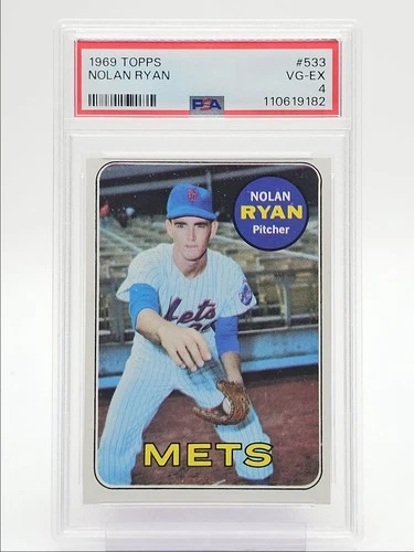 NOLAN RYAN 1969 TOPPS MLB BASEBALL METS #533 PSA 4 Q0004