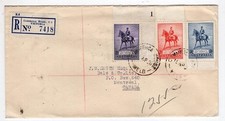 Australia 1936 King George V Jubilee Registed Cover - Sc# 152-154