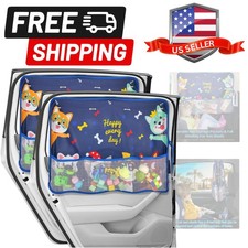 2 Pack Car Window Shade for Baby, Blackout Car Sun Shades with Storage Pocket...