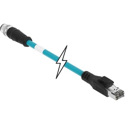 1Pc MOLEX WOODHEAD/BRAD 130048-0309 Cordset, MIC 4P M/MP ST/RJ45 D-COD, E16