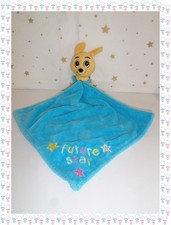 ㉝ - Doudou Peluche Kangourou Jaune/Orange Mouchoir Bleu Future Star Walibi