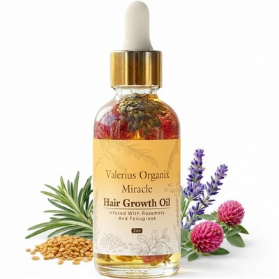 Hair Growth Oil, Miracle Hair Growth Oil | Rich in Rosemary and Vitamin E | G...