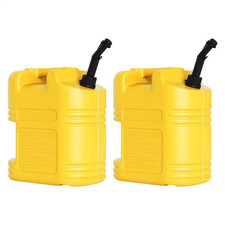 5 Gal. Gas Can 2X Pack Heavy-Duty No-Spill Liquid Container with Level Gauge Air