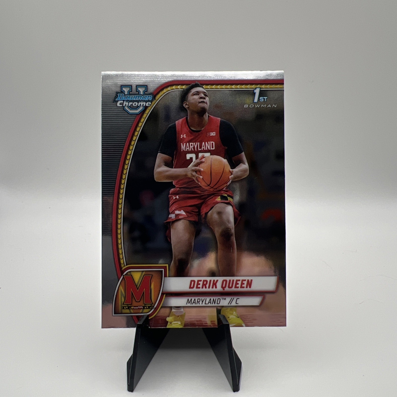 2024-25 Bowman U Chrome Derik Queen 1st Bowman Base #19 Maryland Terrapins