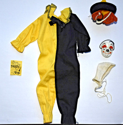 Ken Doll's 1963 Masquerade Outfit w Mask, Skull Hood,  Shoes, Hat #794